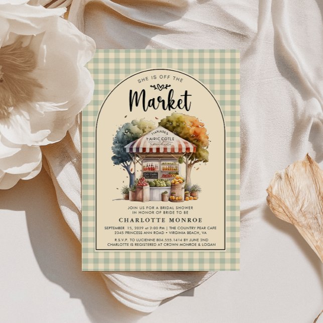 Invitación a la ducha de novia fuera del mercado (Off the Market Bridal Shower Invitation )