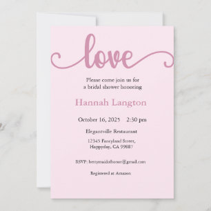 Invitación a la ducha de novia, futura señora, amo