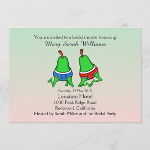 Invitación a la ducha de novia Gay Pear divertida