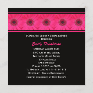 Invitación a la ducha de novia — Gerbera Daisy