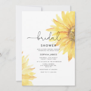 Invitación a la ducha de novia girasol
