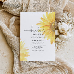 Invitación a la ducha de novia girasol