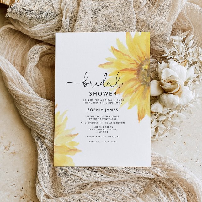Invitación a la ducha de novia girasol (Subido por el creador)