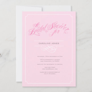 Invitación a la ducha de novia Girly Glam