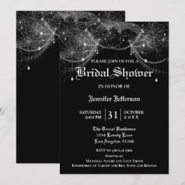 Invitación a la ducha de novia gótica de Halloween