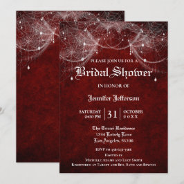 Invitación a la ducha de novia gótica de Halloween