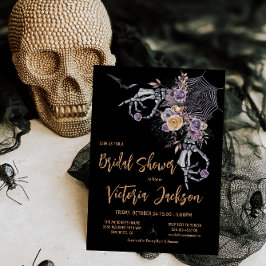 Invitación a la ducha de novia gótica de Halloween
