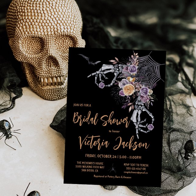 Invitación a la ducha de novia gótica de Halloween (Subido por el creador)