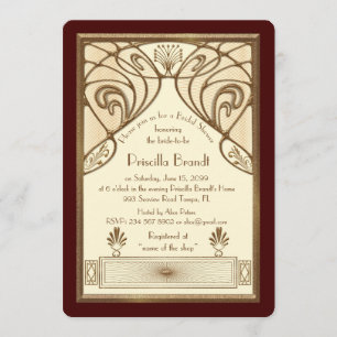 Invitación a la ducha de novia, gran marfil Gatsby