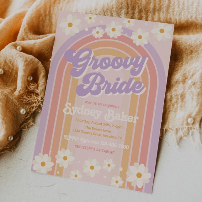 Invitación a la ducha de novia Groovy | Ducha de n (Subido por el creador)