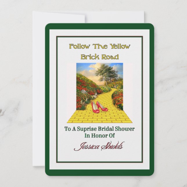 Invitación a la ducha de novia hecha por personali (Anverso)