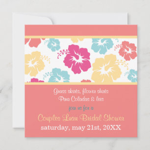 Invitación a la ducha de novia Hibiscus Luau