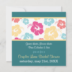 Invitación a la ducha de novia Hibiscus Luau