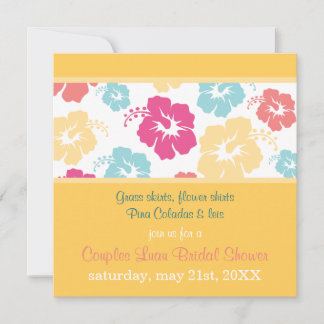Invitación a la ducha de novia Hibiscus Luau