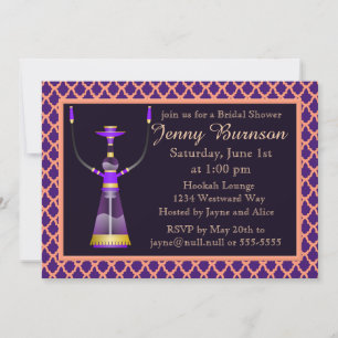 Invitación a la ducha de novia Hookah Noches Árabe