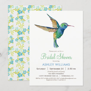 Invitación a la ducha de novia Hummingbird