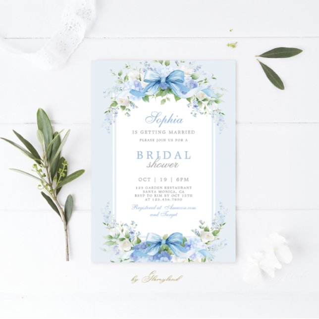 Invitación a la ducha de novia Hydrangea (Subido por el creador)