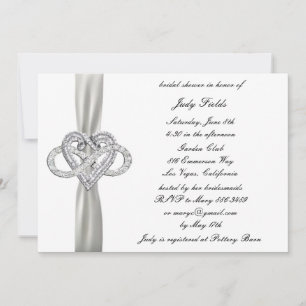 Invitación a la ducha de novia infinity Heart Brid
