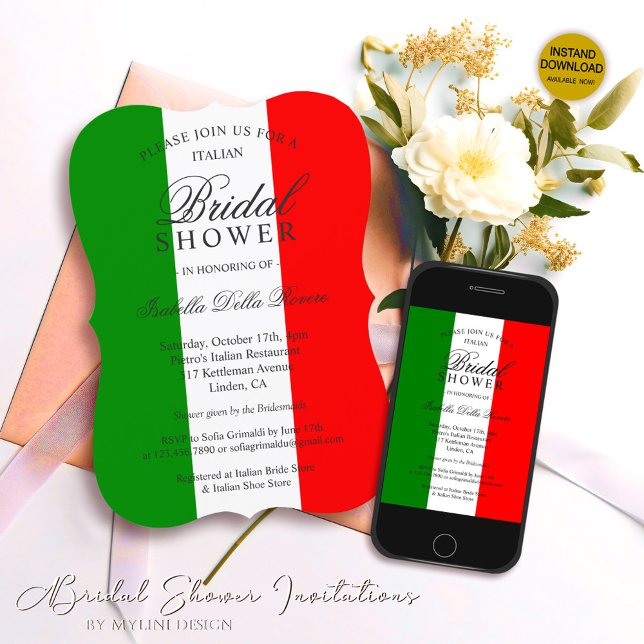 Invitación a la ducha de novia italiana en Italia (Subido por el creador)