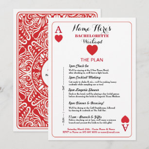 Invitación a la ducha de novia Itinerary Las Vegas