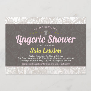 Invitación a la ducha de novia Lace Lingerie