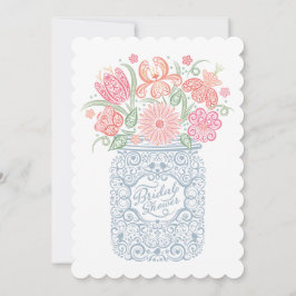 Invitación a la ducha de novia Lacy Mason Jar