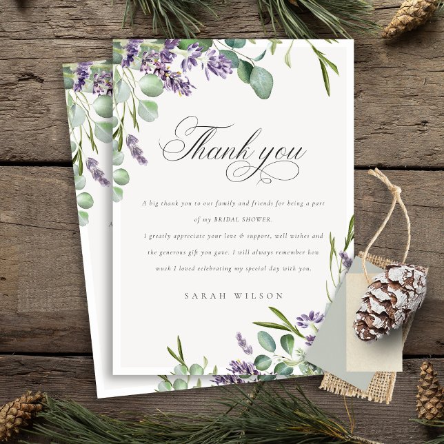 Invitación a la ducha de novia Lavender Eucalyptus (Subido por el creador)