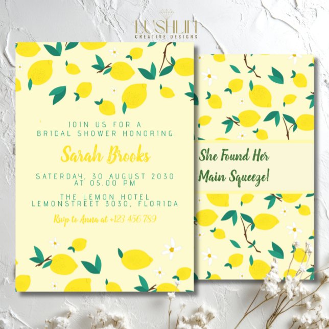 Invitación a la ducha de novia Lemons (Subido por el creador)