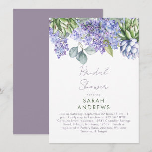 Invitación a la ducha de novia Lilac