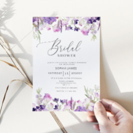 Invitación a la ducha de novia Lilac lavender