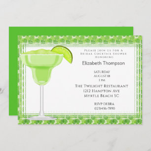 Invitación a la ducha de novia Lime Margarita