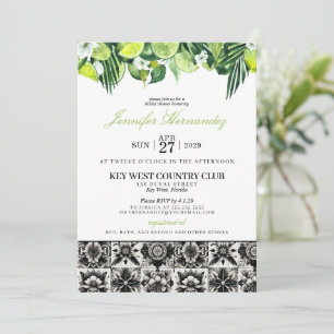 Invitación a la ducha de novia Lime Tile