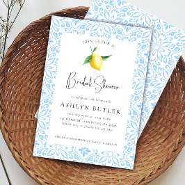 Invitación a la ducha de novia limón de azulejos m