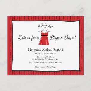 Invitación a la ducha de novia Lingerie