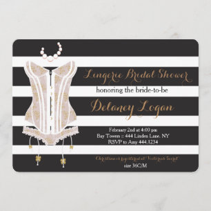Invitación a la ducha de novia Lingerie