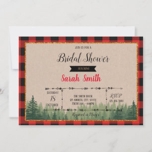 Invitación a la ducha de novia Lumberjack