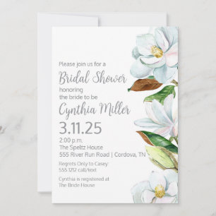 Invitación a la ducha de novia Magnolia