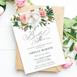 Invitación a la ducha de novia Magnolia Rosa Cotto
