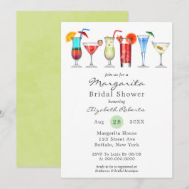 Invitación a la ducha de novia Margarita con color