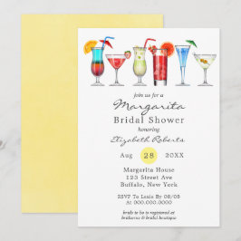 Invitación a la ducha de novia Margarita con color