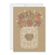 Invitación a la ducha de novia Mason Jar Fall