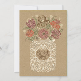 Invitación a la ducha de novia Mason Jar Fall