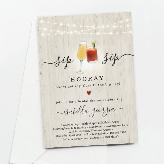 Invitación a la ducha de novia Mimosa y Bloody Mar (Subido por el creador)