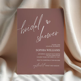 Invitación a la ducha de novia Minimalista de Terr