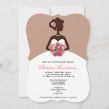 Invitación a la ducha de novia Mocha moderna