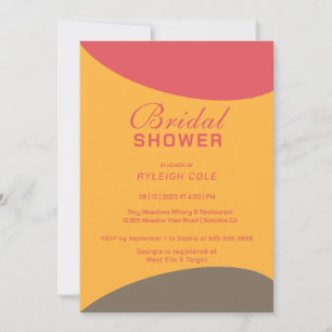Invitación a la ducha de novia moderna