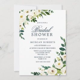 Invitación a la ducha de novia moderna con flores