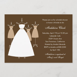 Invitación a la ducha de novia moderna - Latte