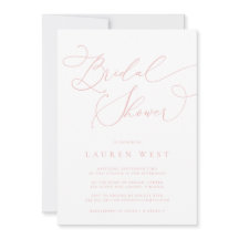 Invitación a la ducha de novia moderna Rubor de Ch