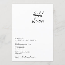 Invitación a la ducha de novia moderna y Minimalis